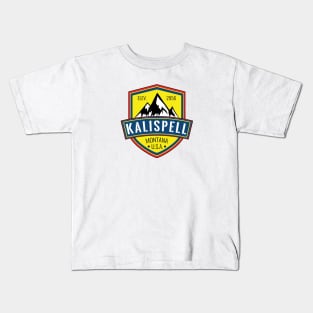 Skiing Kalispell Montana Kids T-Shirt